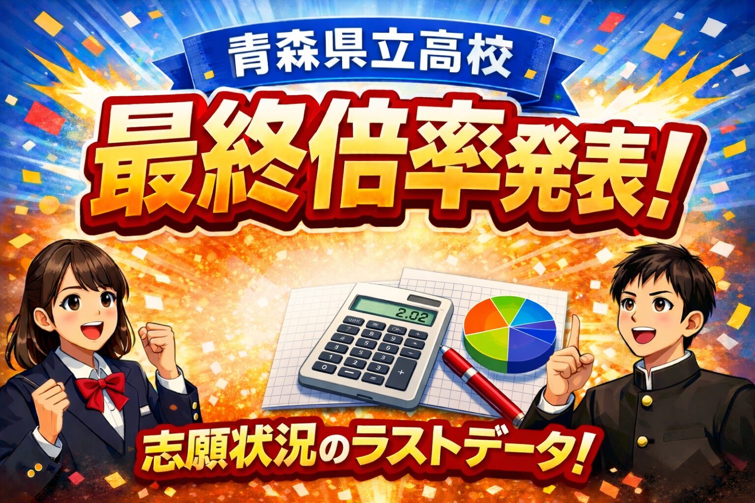 青森県立高校最終倍率発表まで、あと6日（KATEKYO学院青森観光通り校
